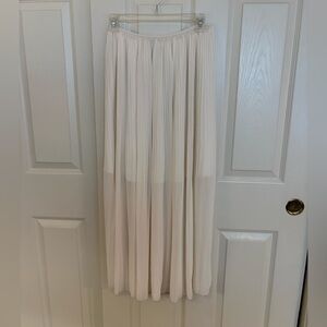 H&M sheer pleated maxi skirt